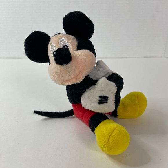 Disney Other - Disney Mickey Mouse Slap Bracelet Hugger Plush Bullsitoy Black Red Yellow Toy